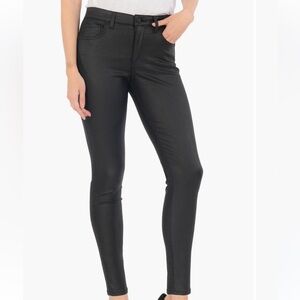 Kut from the Kloth Black Coated Skinny Jeans Size 2